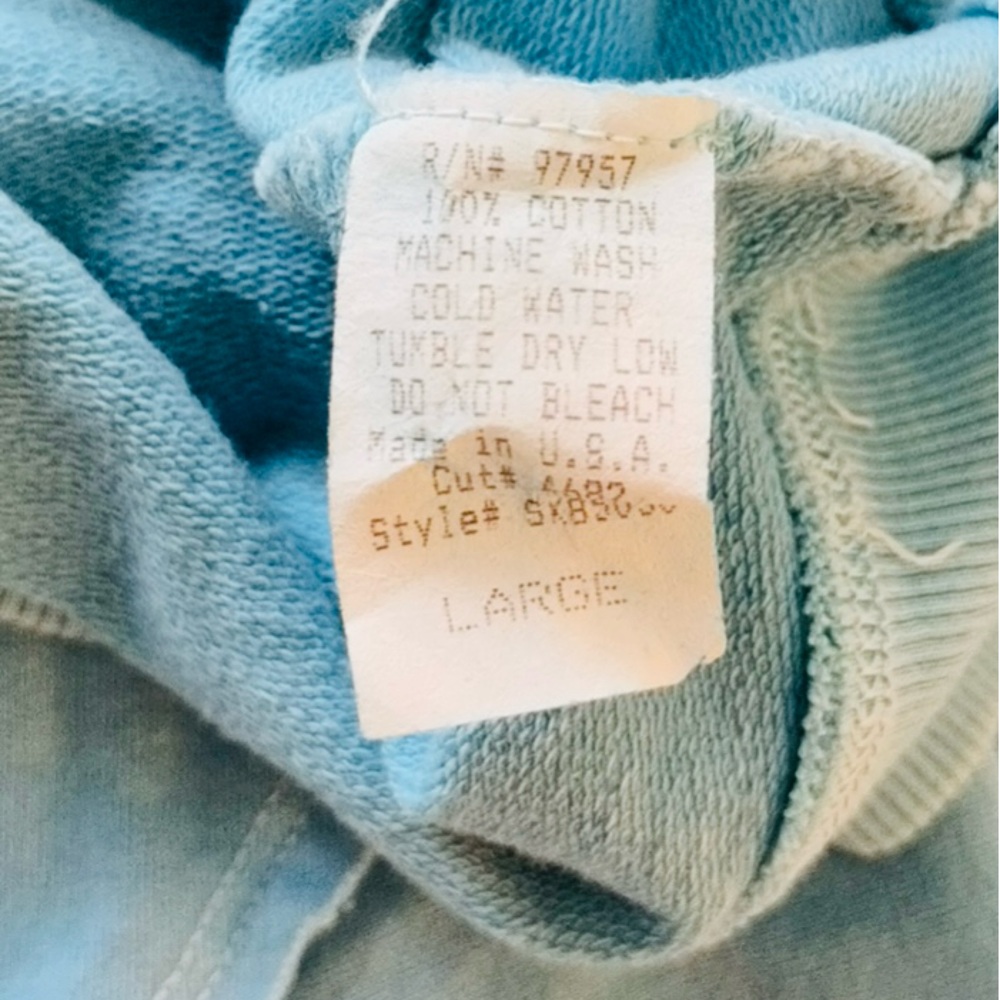 SCRAPBOOK Turquoise Rodeo Sweatshirt w Raw Hem - Picture 12 of 15